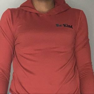 Hooded long sleeve tight fitted t-shirt